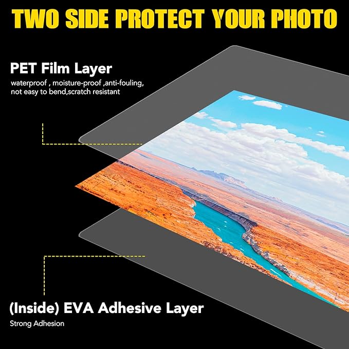 BURVAGY 300 Pack Laminating Sheets, 3 Mil, 9 x 11.5 Inches Thermal Laminating Pouches Lamination Sheet Paper for Laminator, Clear, Letter Size, Office and School Supplies