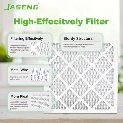 JASENG14x14x1 Air Filters, MERV 8 Pleated HVAC Furnace Filters - Image 4