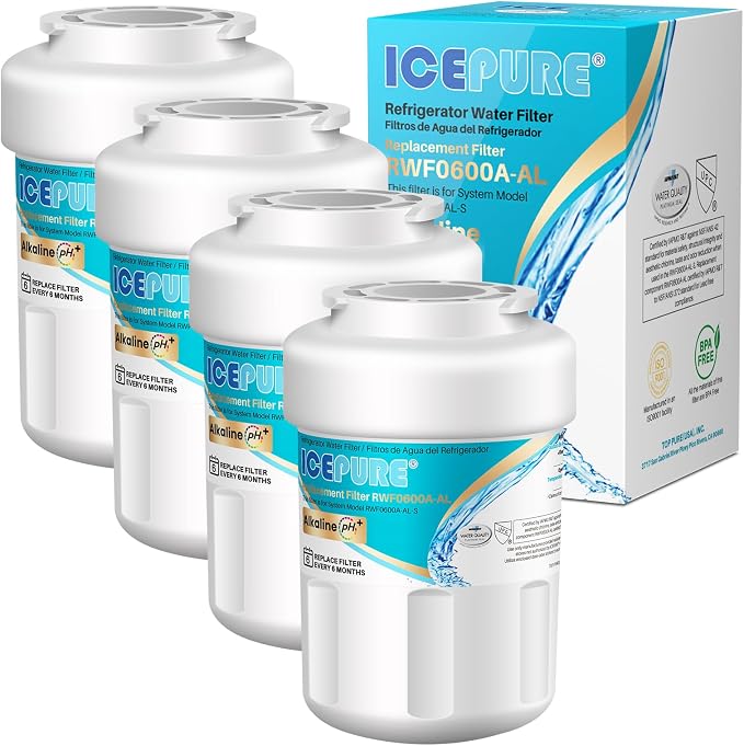 ICEPURE Alkaline RWF0600A-AL Refrigerator Water Filter Replacement by ICEPURE