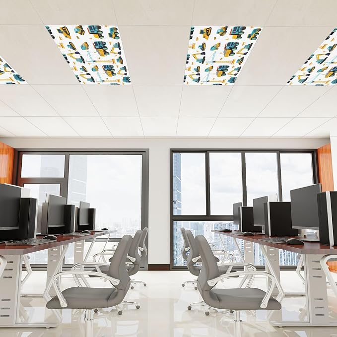 4 Pcs Fluorescent Light Covers for Ceiling Lights Seamless Construction - Image 3