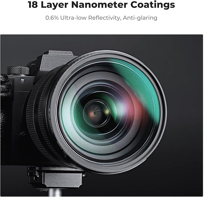 K&F CONCEPT 82mm Black Diffusion 1/4 & 1/8 Filters Kit Mist Cinematic Effect - Image 5