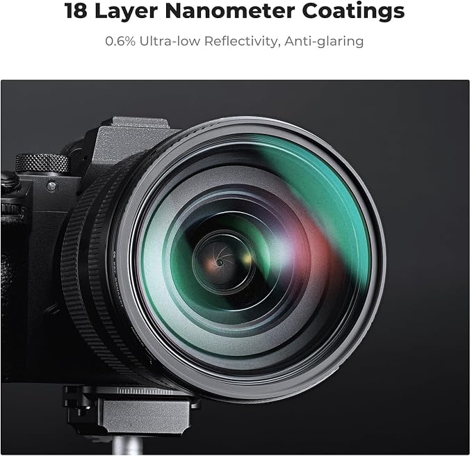 K&F CONCEPT 62mm Black Diffusion 1/4 & 1/8 Filters Kit Mist Cinematic Effect - Image 6