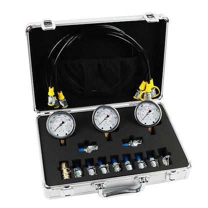 SINOCMP Hydraulic Pressure Gauge Test Kit Tractor Hydraulic Tester Set by SINOCMP