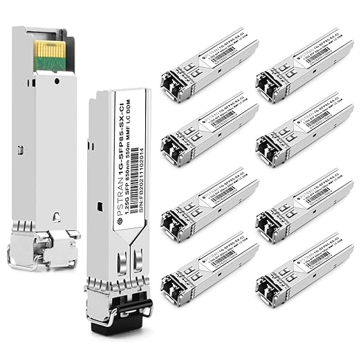 OPSTRAN 1000BASE-SX SFP Optical Transceiver Module Compatible with Cisco GLC-SX-MMD GLC-SX-MM SFP-GE-S GLC-SX-MM-RGD 850nm 550m DDM Duplex LC MMF 10pcs/Pack