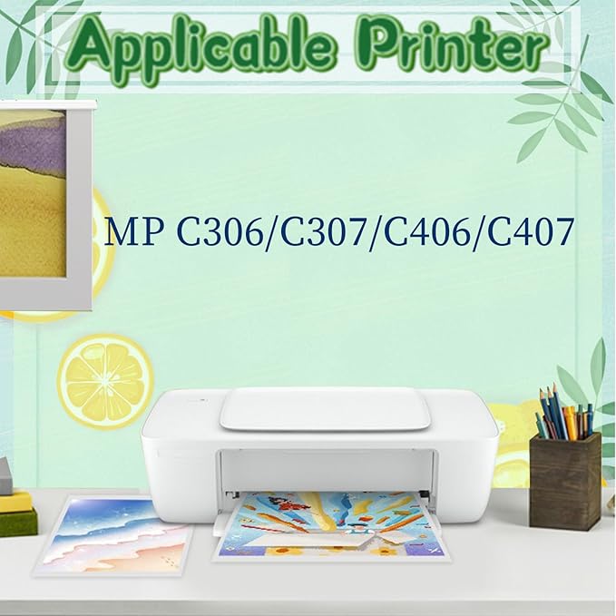 FNTSMA C307 307 Drum Unit Compatible Replacement for Ricoh MP C306 C307 C406 C407 Printer Yellow