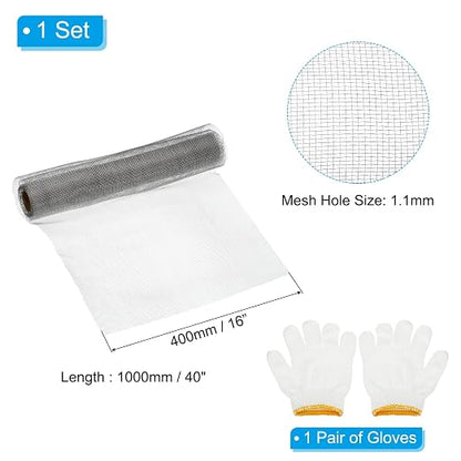 PATIKIL 40" L x 16" W Woven Wire Mesh, 20 Mesh 304 Stainless Steel Air Vent - Image 2
