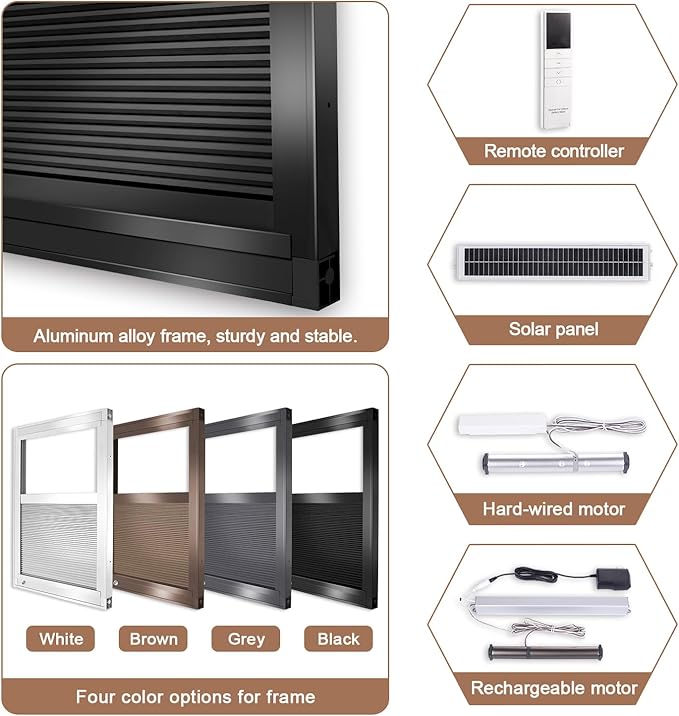 LEXEN Smart Bottom Up Honeycomb Shades - WiFi Enabled Motorized Cellular Blinds Compatible with Alexa/Google Home Easy Install Blackout Honeycomb Blinds with Aluminum Frame Customize Size-Grey