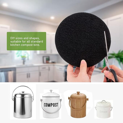 10 Pack Charcoal Filters for Kitchen Compost Bin, Compost Filters for - Image 6