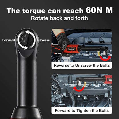 3/8" Cordless Electric Ratchet Wrench Set, 18V Power Ratchet Tool Kit - Image 4
