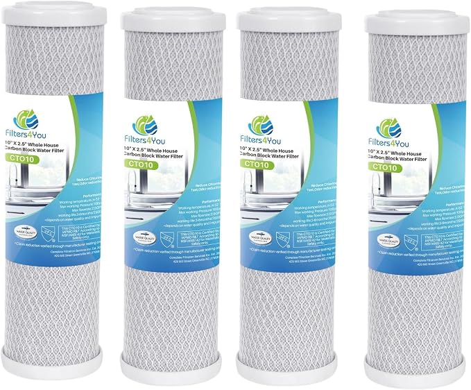 CFS – 10“ x 2.5” Carbon Block Water Filter Cartridge Compatible by CompleteFiltrationServices