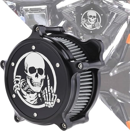 Motorcycle Air Filter Skull Style Air Cleaner - Image 2