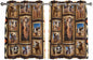 2 Panel Kitchen Cafe Curtains, Wildlife Camels Sunlight Filtering Nature Air by Hokiten