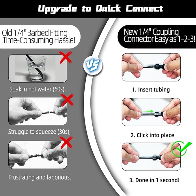 30 Pack Quick Connect 1/4" Drip Irrigation Coupling Connectors, Universal - Image 2