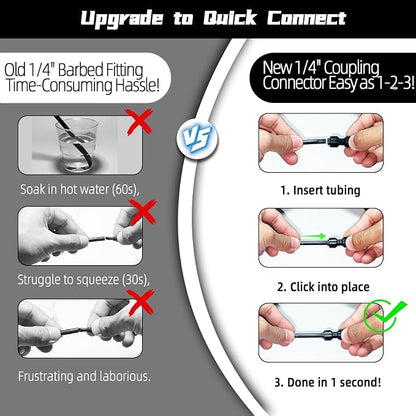 30 Pack Quick Connect 1/4" Drip Irrigation Coupling Connectors, Universal - Image 2
