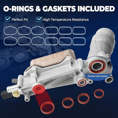 926-959 Stainless Steel Engine Oil Cooler Oil Filter Housing - Image 6
