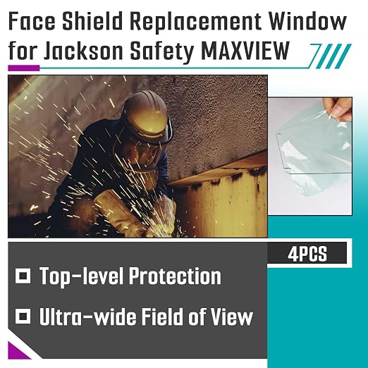4 Pcs Face Shield Replacement Window Compatible - Image 2