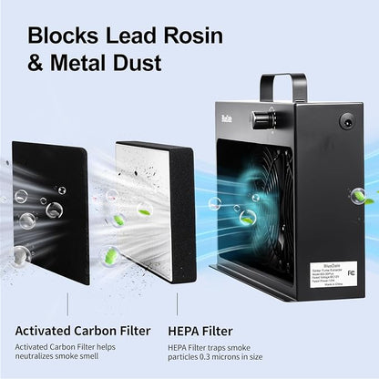 HEPA Solder Fume Extractor Fan Solder Smoke Absorber DIY Work Fan - Image 2