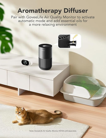 GoveeLife Mini Air Purifier for Bedroom, Smart Filter Air Purifier - Image 7