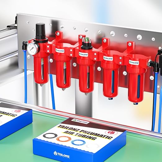 TAILONZ PNEUMATIC 0-150PSI 3/8 Inch NPT Red Industrial Grade 5 Stage Air Drying - Image 5