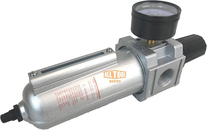 3/4" NPT HEAVY DUTY Compressed Air In Line Filter Regulator Combo Piggyback - Image 3