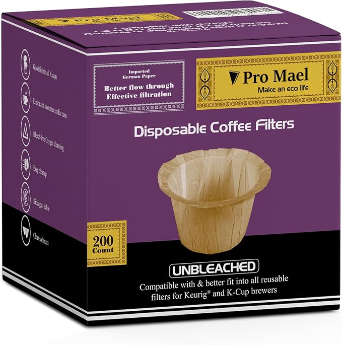 Pro Mael Disposable K Cup Filters, Coffee Filter Paper by ProMael