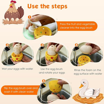 Egg Brush Cleaner, Egg Cleaner Scrubber - Image 4