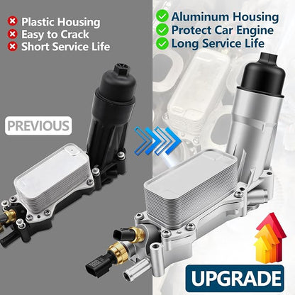 Aluminum Oil Filter Housing Engine Oil Cooler Compatible - Image 4
