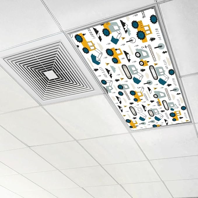 6 Pcs Fluorescent Light Covers for Ceiling Lights Construction Vehicle - Image 6