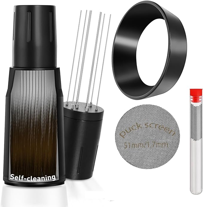 WDT Tool Espresso Distributor Accessory kit &1.7mm Thickness 150μm Mesh Puck by iCosoni