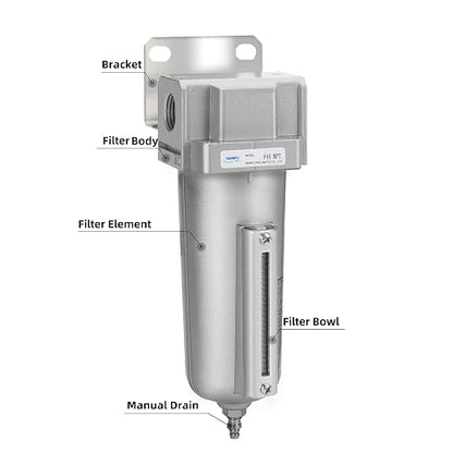 NANPU Industrial Grade Heavy Duty Particulate Filter, Metal Bowl, Suitable - Image 3