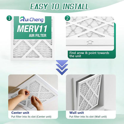 4 Pack Updated 4.5x11x1Air Filter, pertain Merv 11 HVAC Pleated A/C Furnace - Image 3