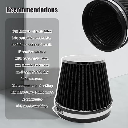 RYANSTAR 152mm 6" High Flow Round Tapered Cone Closed-Top Washable Clamp-On Dry - Image 6