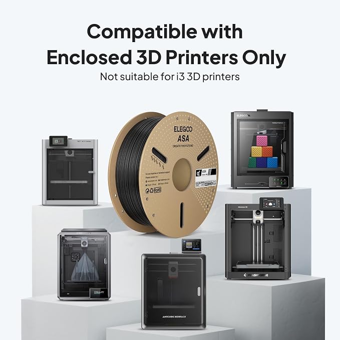 ELEGOO ASA Filament 1.75mm White 1KG, UV & Weather Resistant 3D Printer Filament - Image 6