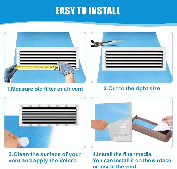Air Vent Filters Roll, MERV 8 Triple Vent Filter - Image 6