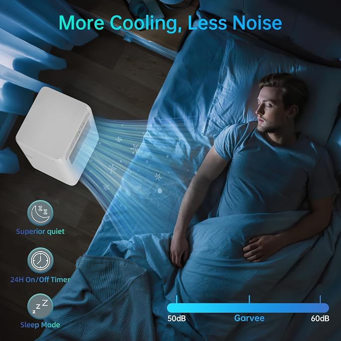 Portable Air Conditioner 8000 BTU With, 24H Timer & Smart/Sleep Mode, Cools - Image 4