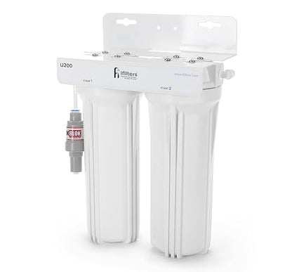U200 Premium Drinking Water Filtration System 2 Stage w/Designer Faucet & - Image 2
