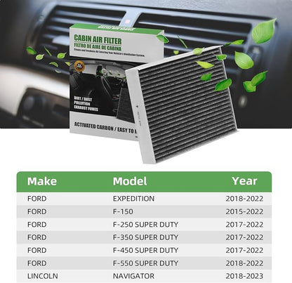 CF12150 Cabin Air Filter With Activated Carbon Compatible with 2015 2016 2017 - Image 6