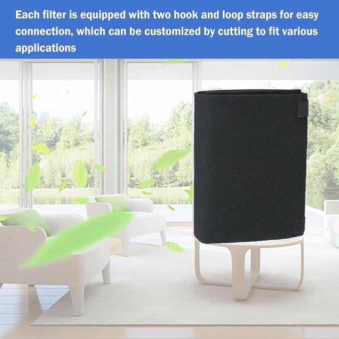 Cut to Fit Carbon Air Filter, Replacement Charcoal Filters, Carbon Pad Pre - Image 3