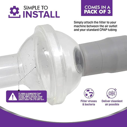Mars Wellness Universal Fit CPAP Inline Filter - Image 4