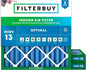 Filterbuy 16x16x2 Air Filter MERV 13 Optimal Smoke & Allergy Defense, by Filterbuy