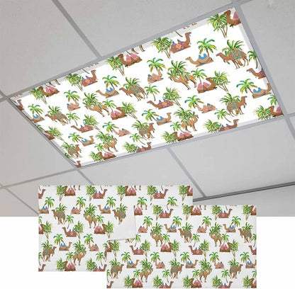 Fluorescent Light Covers for Ceiling Lights Deserts Camels Magnetic Light by Home+L6