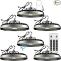 Lightdot Smart 200W(209x1W) High Bay LED Lights 30,000LM UFO Lights with Control (Supports Normal Mode & Motion Mode) ETL-Listed US Plug for 25-35FT Height Warehouse-6Yrs Warranty-6Pack