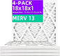 18x18x1 MERV 13 Pleated Air Filter MPR 1900 & FPR 10, Furnace Air Filters by Qingzhug