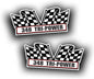 2X Engine Window Air Cleaner Sticker Decal 348 Tri Power V8 Motor by Solar+Graphics+USA