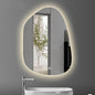 Irregular Bathroom Mirror with LED Light, Lighted Bathroom Makeup Wall Mounted by YUGXTH