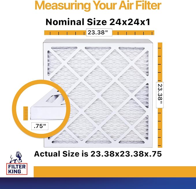 Filter King 24x24x1 Air Filter | 4-PACK | MERV 13 HVAC Pleated A/C Furnace - Image 2