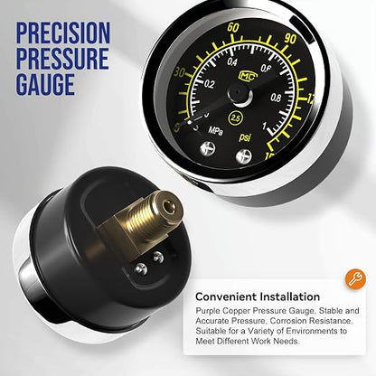 NPT 3/8" Air Regulator with Gauge, Air Compressor Water Separator with - Image 6