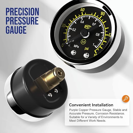 NPT 1/2 Air Regulator with Gauge, Air Compressor Water Separator with - Image 5