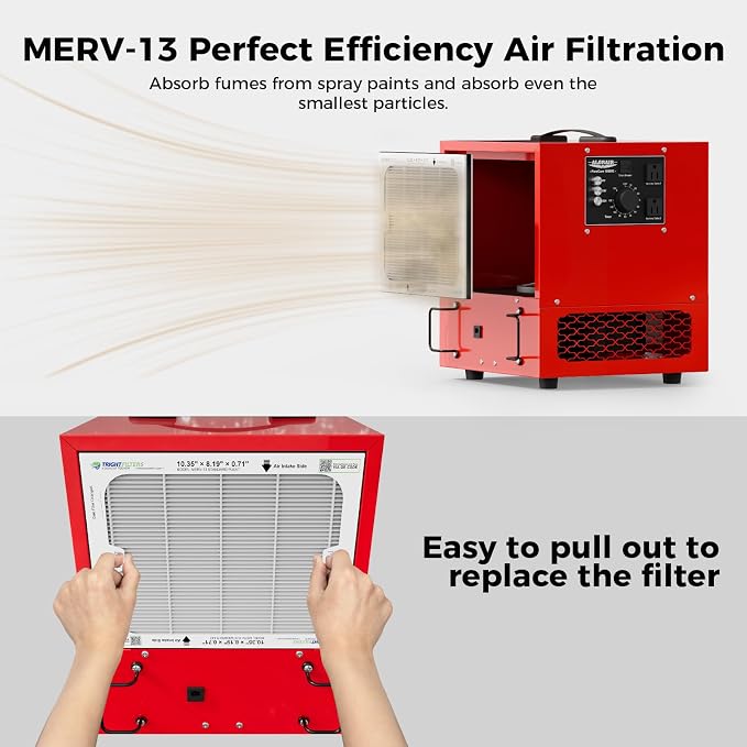 ALORAIR Portable Air Filtration System, 180° Air Intake Tabletop Dust Collector - Image 6