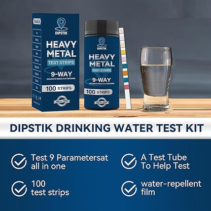 9 Way Heavy Metals Water Test Strips, 100ct Home Water Testing Kit - Image 5